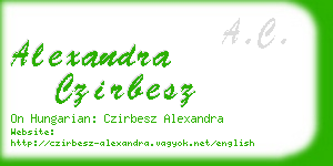 alexandra czirbesz business card